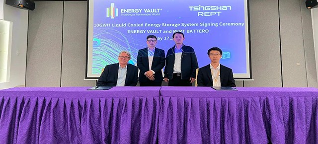 hohe anerkennung bei internationalen partnern! energy vault hat mit rept battero einen liefervertrag für flüssigkeitsgekühlte 10-gwh-energiespeicherbatterien unterzeichnet